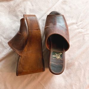 Freebird leather wedges